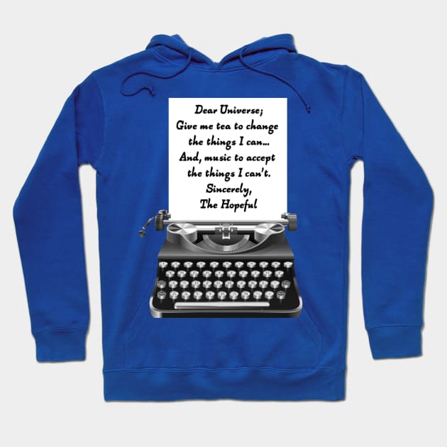 Dear Universe: Tea and Music Hoodie by emilybrowncreates